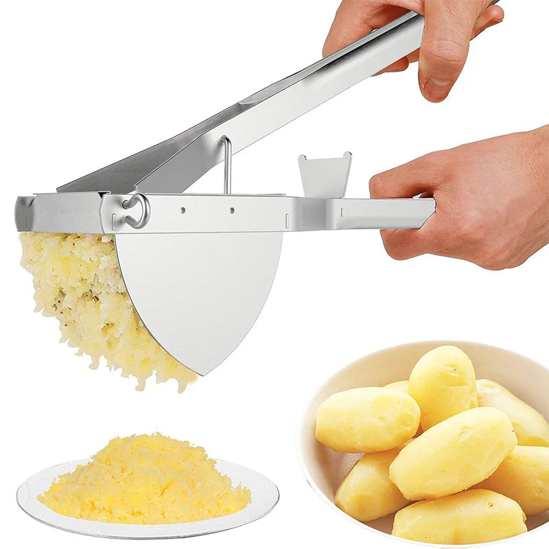 Stainless Steel Potato Masher Heavy Duty Ricer Masher For Baby Food Fruit Vegetable