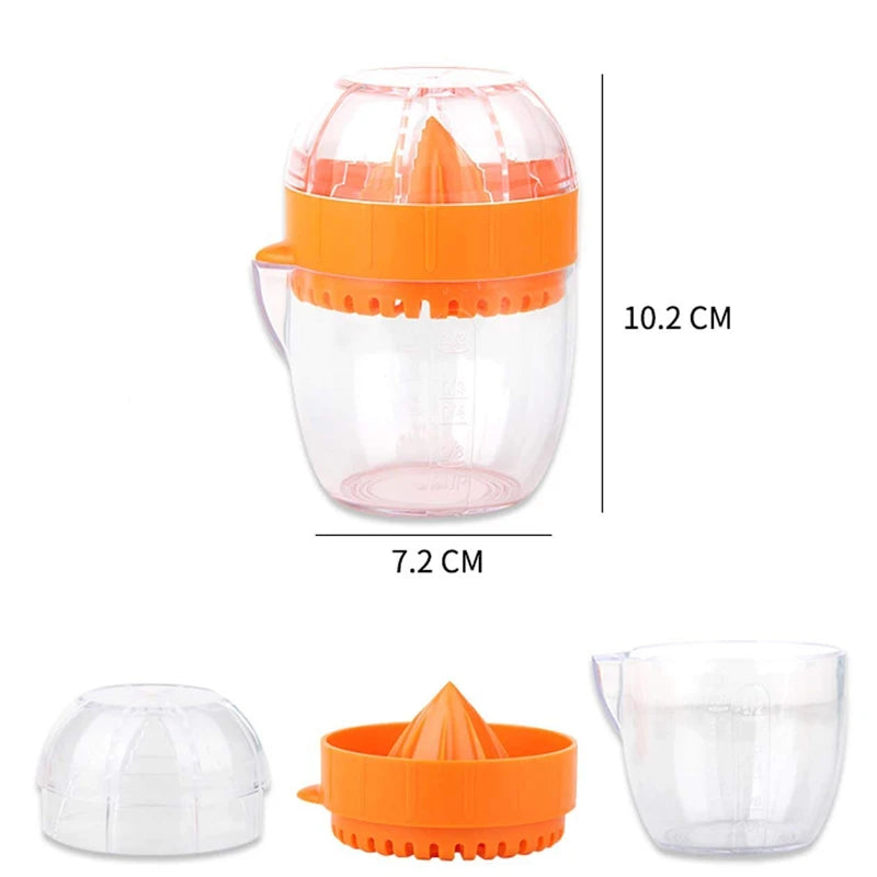 2-in -1 Manual Juicer  Lemon Squeezer With Lid Plastic Manual Lemon Juicer Orange Press Cup Citrus Squeezer with Pour Spout Fruit Tools