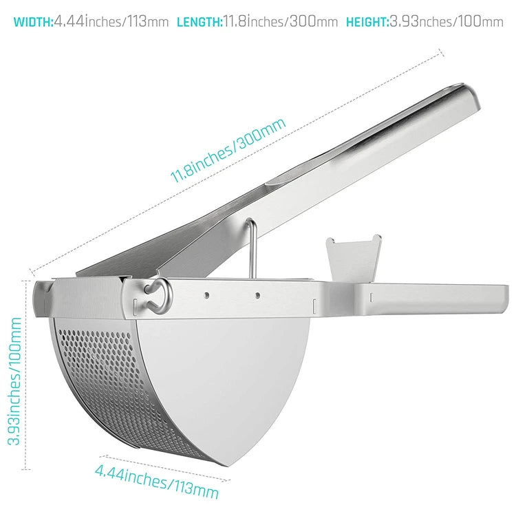 Stainless Steel Potato Masher Heavy Duty Ricer Masher For Baby Food Fruit Vegetable