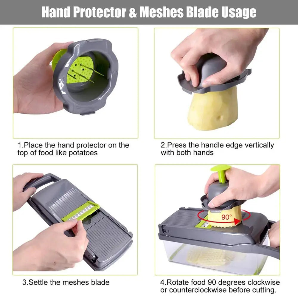 Vegetable Chopper Multifunctional Grater Cutter Kitchen Fruit Slicer Potatos Shredders Cheese Onions Slicers
