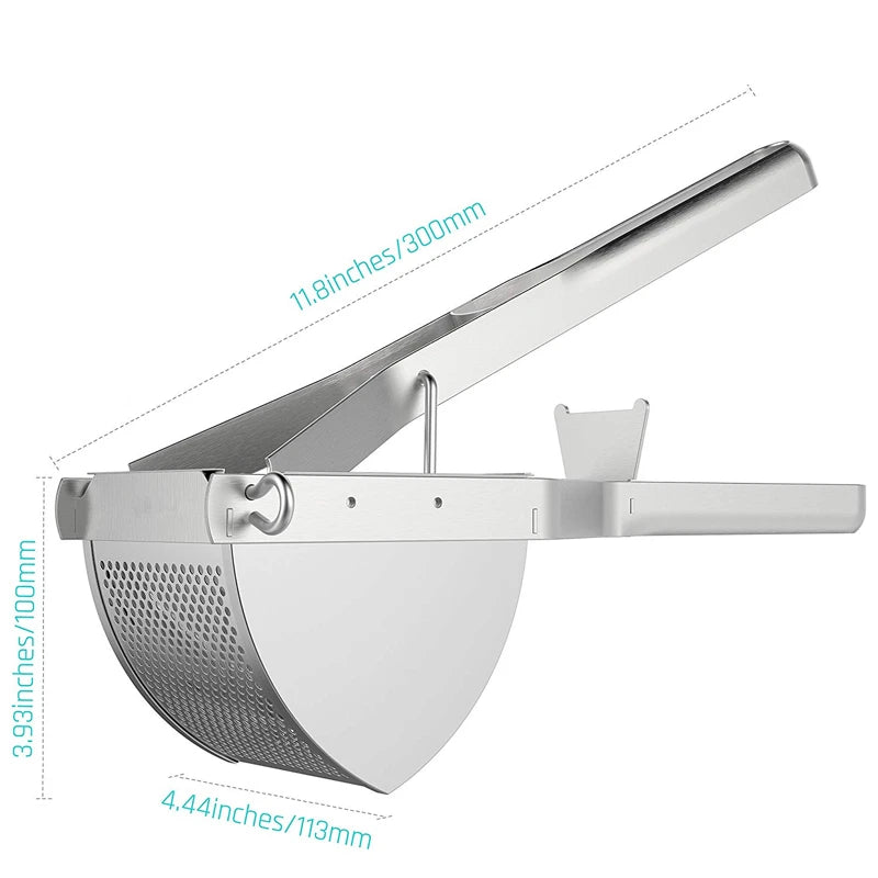 Stainless Steel Potato Masher Heavy Duty Ricer Masher For Baby Food Fruit Vegetable