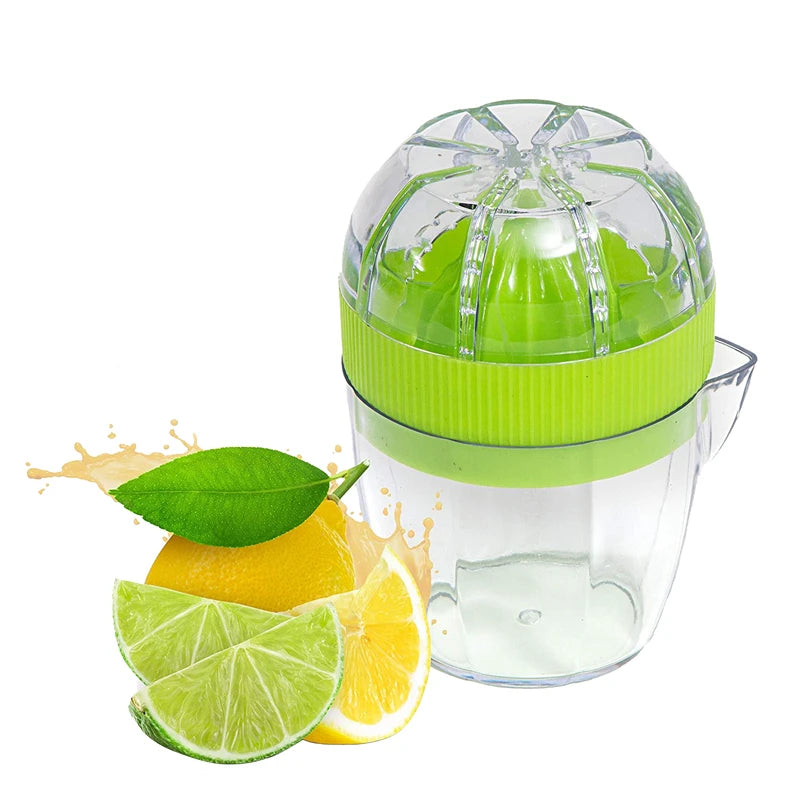 2-in -1 Manual Juicer  Lemon Squeezer With Lid Plastic Manual Lemon Juicer Orange Press Cup Citrus Squeezer with Pour Spout Fruit Tools