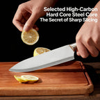 Professional 5-Piece Heavy Duty Forged Stainless Steel Kitchen Knife Set, Ultra Sharp Meat Cleaver, Bone Chopper, and Chef Knife Combo with Honing Rod