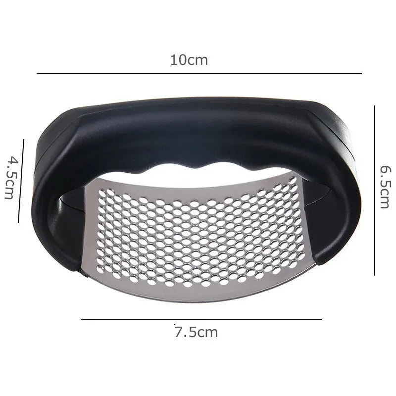 Stainless Steel Garlic Press Crusher Manual  Mincer Chopping  Tools Curve Fruit Vegetable Cooking Kitchen Gadgets