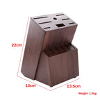 Wood Kitchen Knife Holder 14 Slot Tabletop Kitchen Cleaver Scissors Tool Storage Rack Chef Knife Stand Accessories