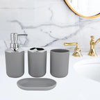 4 Pcs Bathroom  Set Countertop Decor Neat Vanity Organizer for Hotels Homes