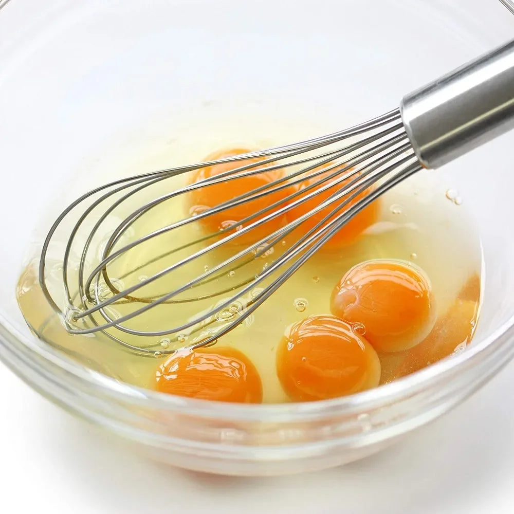 Egg Whisk Stainless Steel Egg Whisk Kitchen  Whisk Milk Egg Beater Egg Mixing Mixer Tools KC0231