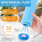 Vacuum Storage Bags for Clothes Space Saving Compression Bags Set with Manual Travel Hand Pump, Heavy Duty Thickened Reusable Organizers for Comforters, Blankets, Bedding  .