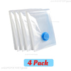 Vacuum Storage Bags for Clothes Space Saving Compression Bags Set with Manual Travel Hand Pump, Heavy Duty Thickened Reusable Organizers for Comforters, Blankets, Bedding  .
