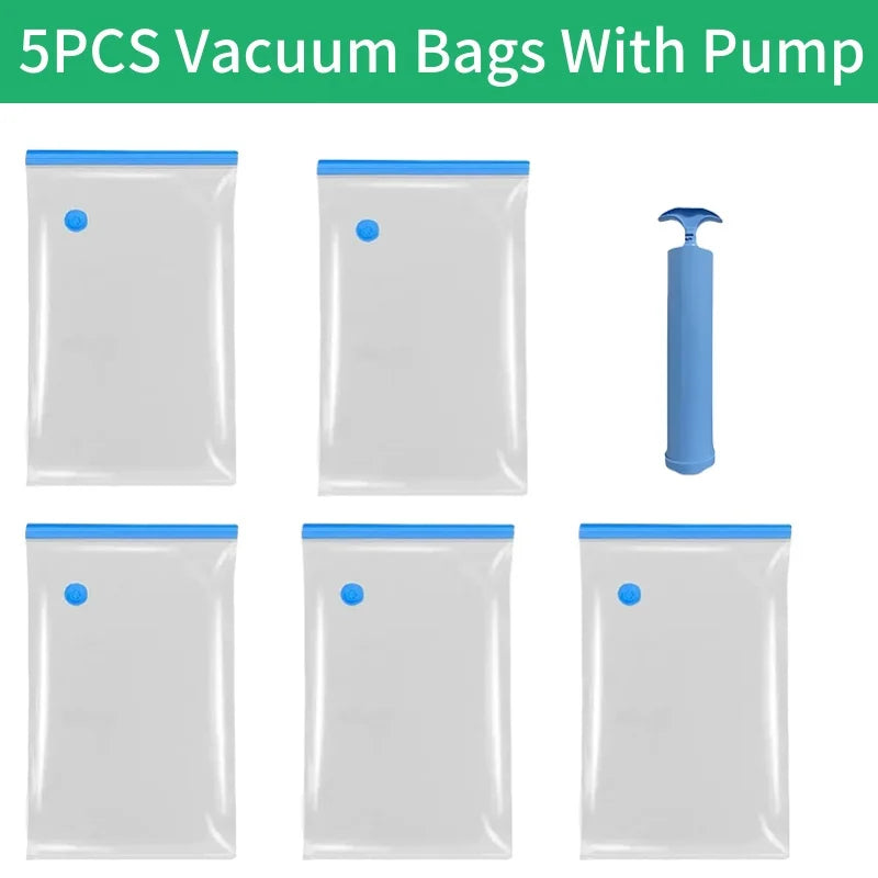 10 Pack Vacuum Storage Bags, Space Saver Bags Compression for  Comforters and Blankets, Sealer Clothes Travel Packing Organizer