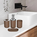 4 Pcs Bathroom  Set Countertop Decor Neat Vanity Organizer for Hotels Homes