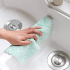 10pcs Kitchen Cloth Dish Towels Super Absorbent  Velvet Dishtowels Nonstick Oil Washable Fast Drying