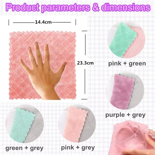 Product dimensions and color options shown with a hand for scale.

