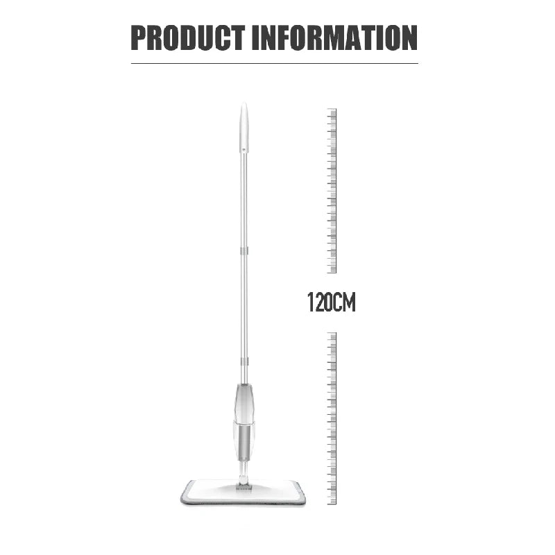 Spray Floor Mop with Pads Handle Mop for Home Kitchen Laminate Wood Ceramic Tiles.