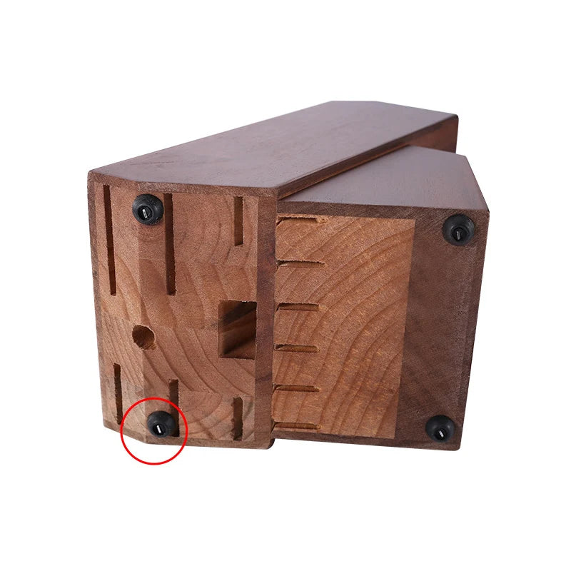 Wood Kitchen Knife Holder 14 Slot Tabletop Kitchen Cleaver Scissors Tool Storage Rack Chef Knife Stand Accessories