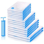 Premium Vacuum Storage Bags Combo Set with Hand Pump, Space Saving Compress Compression Bags for Clothes, Blankets, and Bedding