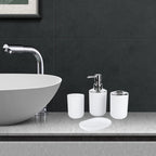 4 Pcs Bathroom  Set Countertop Decor Neat Vanity Organizer for Hotels Homes