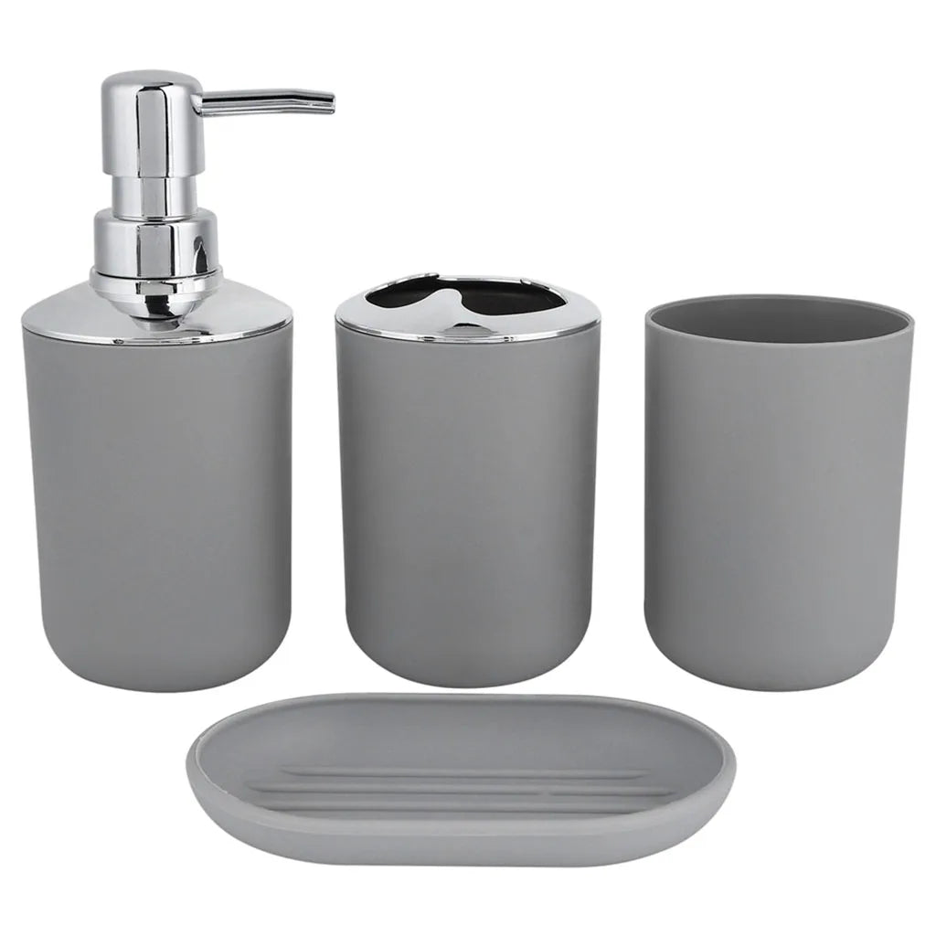 4 Pcs Bathroom  Set Countertop Decor Neat Vanity Organizer for Hotels Homes