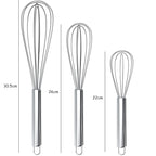 Egg Whisk Stainless Steel Egg Whisk Kitchen  Whisk Milk Egg Beater Egg Mixing Mixer Tools KC0231