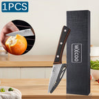 Kitchen Knife Set with Premium Gift Box, Professional High-Carbon Steel Chef Knives with Ergonomic Wooden Handles