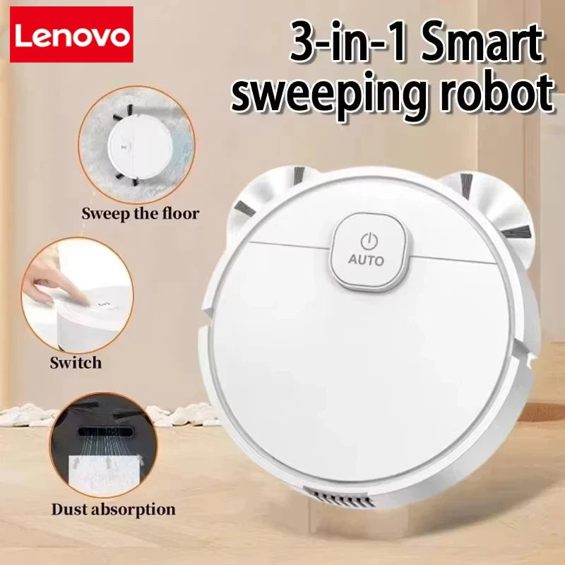 Smart Sweeping Robot 3-in-1 Smart Cleaner Household Rechargeable Fully Automatic Vacuum Cleaner 60000Pa Suction Pets Hair