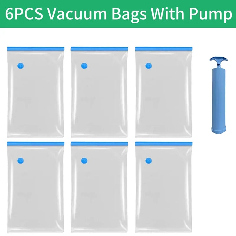 10 Pack Vacuum Storage Bags, Space Saver Bags Compression for  Comforters and Blankets, Sealer Clothes Travel Packing Organizer