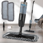 Washable pads for Swiffer  Power Mop  Spray Mop, 500ml Bottle, 3 Microfiber Mop Pads, Scraper, Mop Clip, Wet and Dry Use, Flat Floor Cleaning Mop