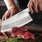 Kitchen Knife Set with Premium Gift Box, Professional High-Carbon Steel Chef Knives with Ergonomic Wooden Handles