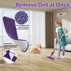 Washable pads for Swiffer  Power Mop  Spray Mop, 500ml Bottle, 3 Microfiber Mop Pads, Scraper, Mop Clip, Wet and Dry Use, Flat Floor Cleaning Mop