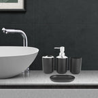 4 Pcs Bathroom  Set Countertop Decor Neat Vanity Organizer for Hotels Homes