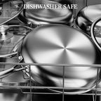 20 24 28cm Nonstick Frying Pan Stainless Steel Cooking Skillet Hybrid Frying Pan Kitchen Fry Pan Dishwasher Safe