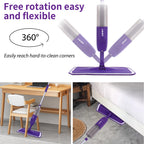 Washable pads for Swiffer  Power Mop  Spray Mop, 500ml Bottle, 3 Microfiber Mop Pads, Scraper, Mop Clip, Wet and Dry Use, Flat Floor Cleaning Mop