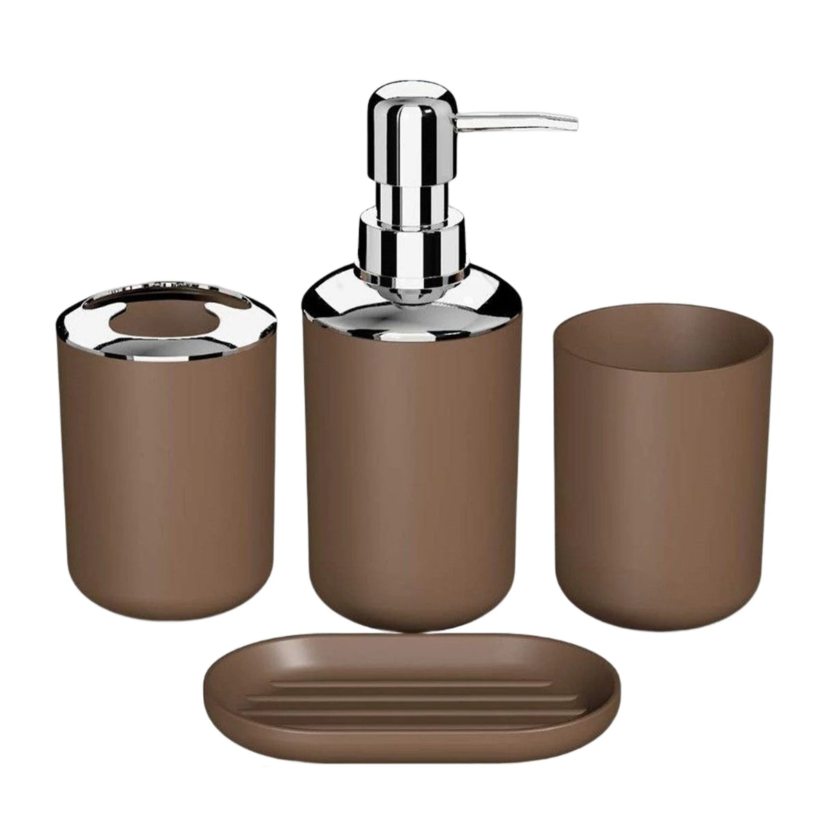 4 Pcs Bathroom  Set Countertop Decor Neat Vanity Organizer for Hotels Homes