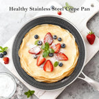 Nonstick Crepe Pan Stainless Steel Crepe Pan Honeycomb Coating Flat Skillet Tawa
