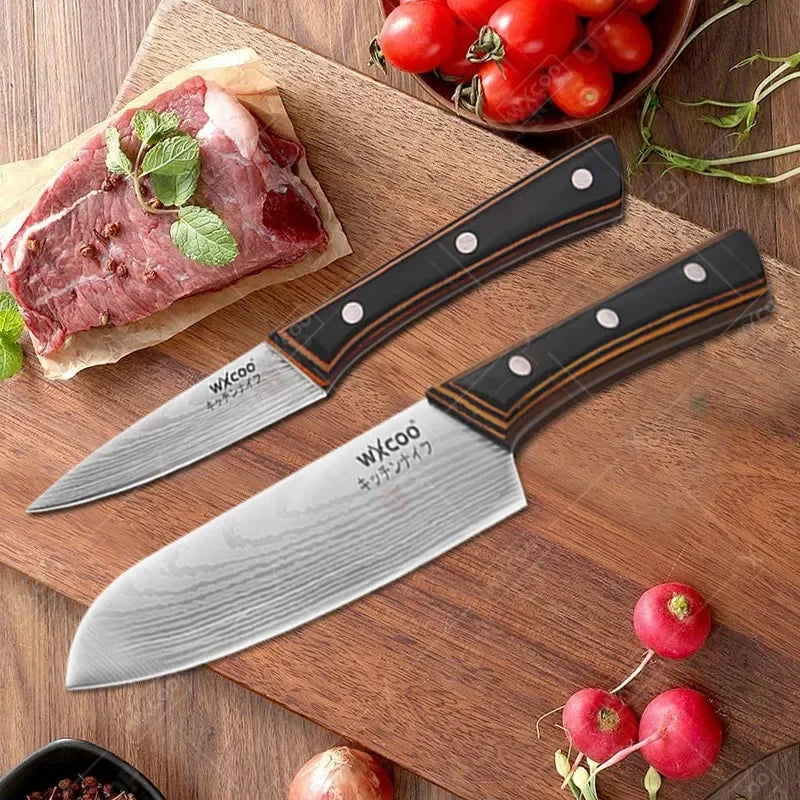 Kitchen Knife Set with Premium Gift Box, Professional High-Carbon Steel Chef Knives with Ergonomic Wooden Handles