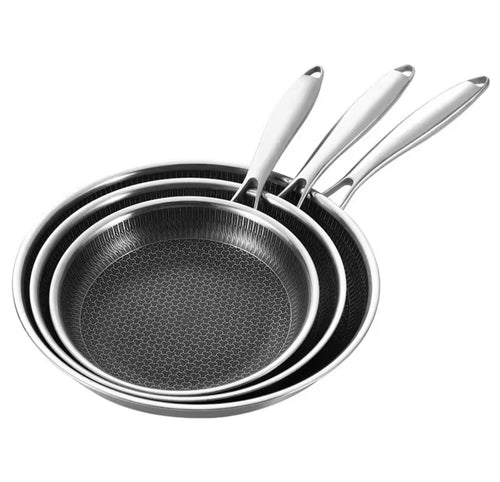 Kitchen kartt Stainless Steel Frying Pan