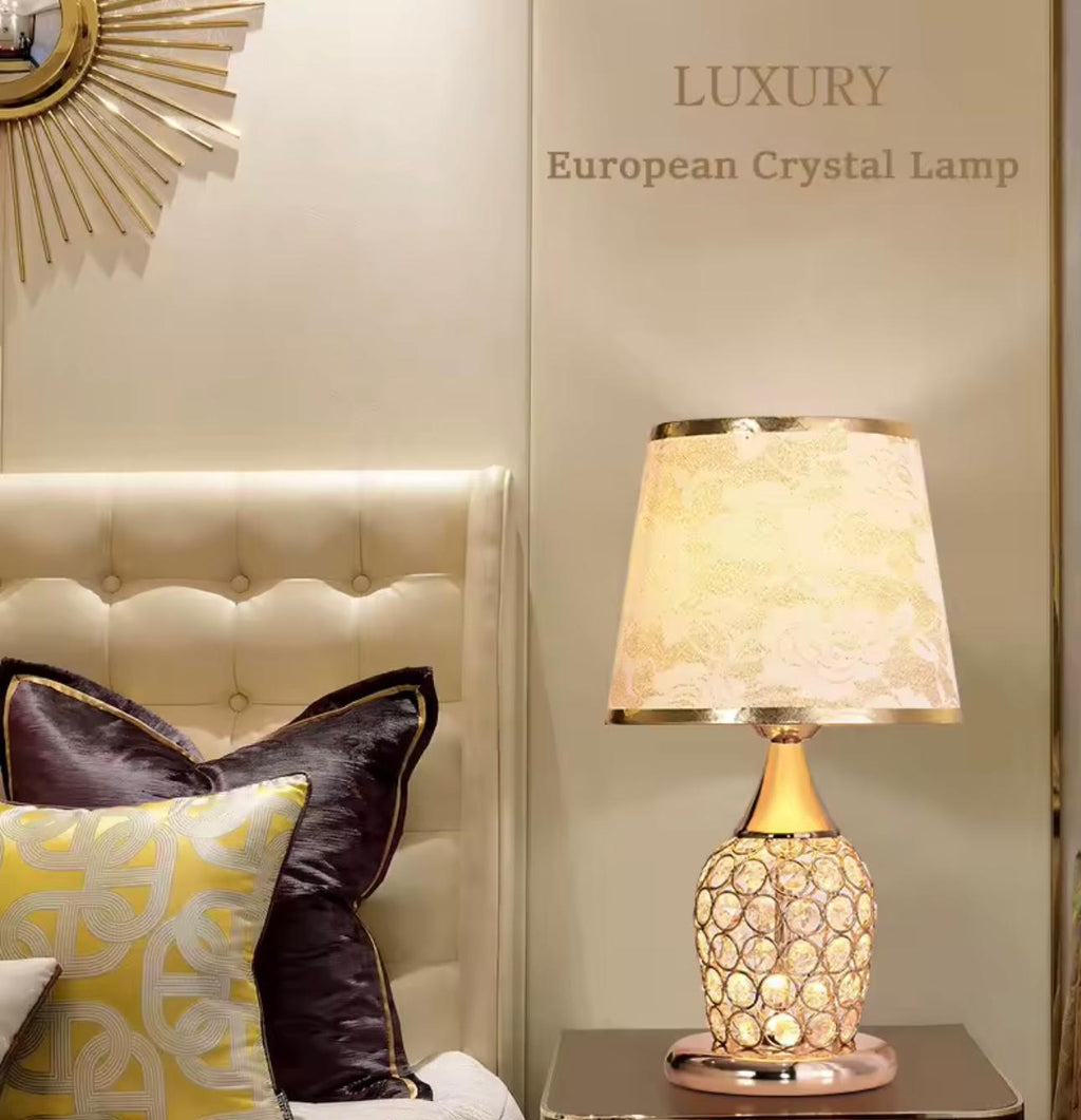 European-Style Crystal Table Lamp 