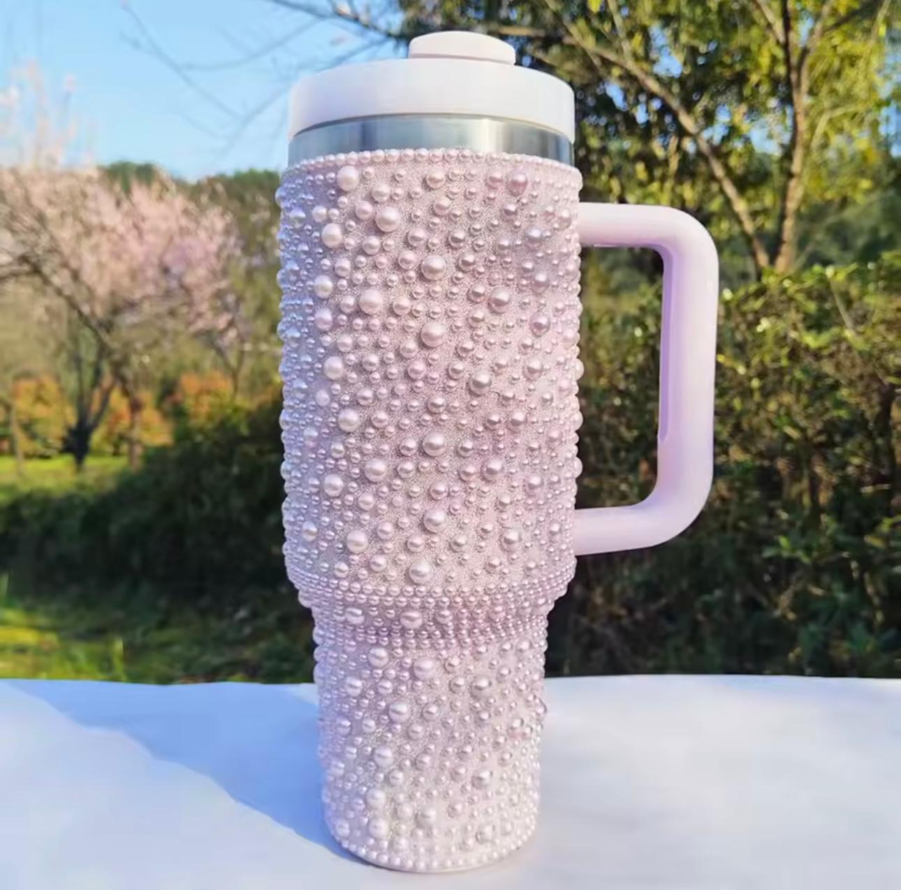  light pink insulated travel tumbler