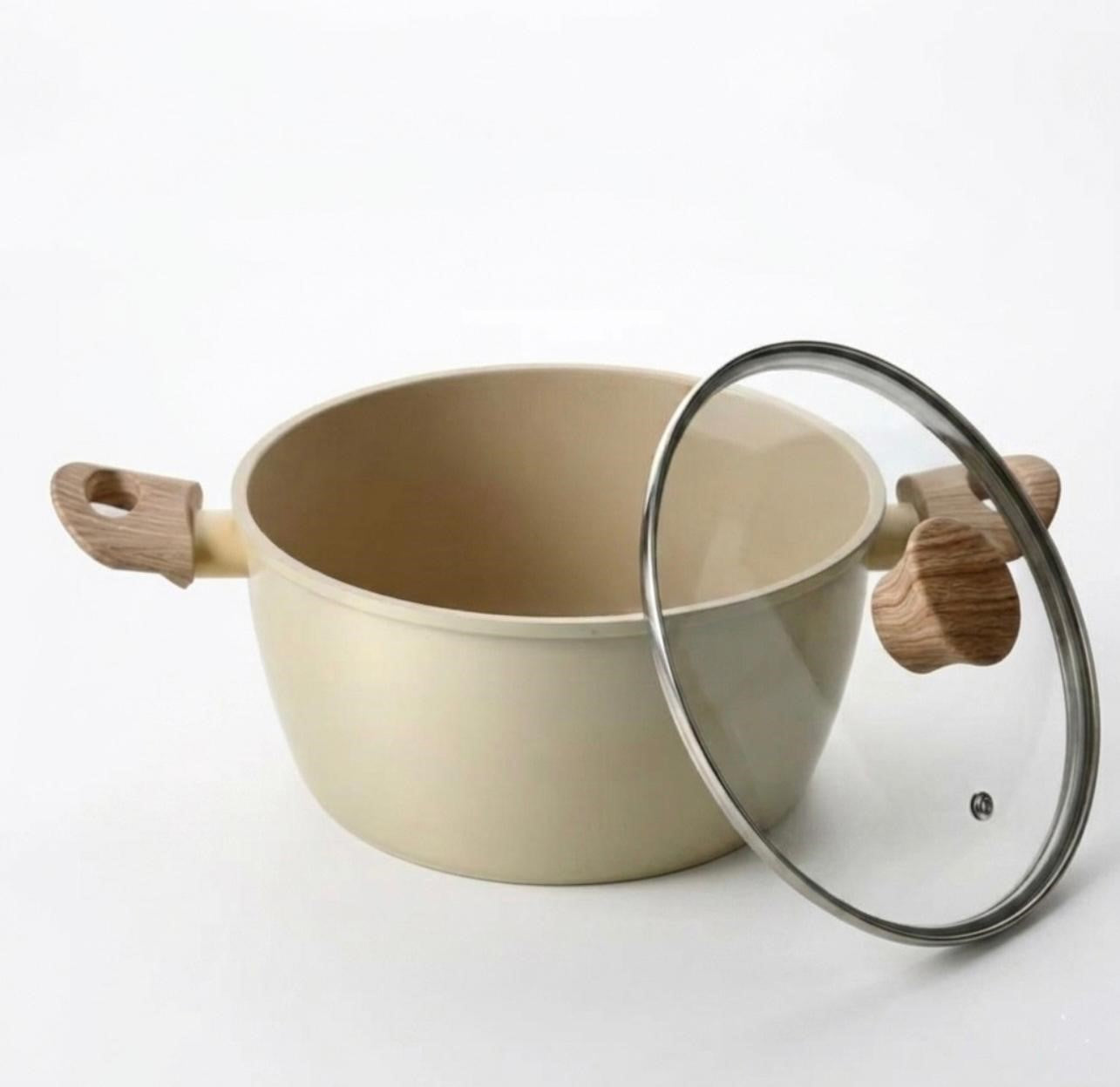 CAROTE Ceramic Nonstick Stock Pot with Lid  25cm