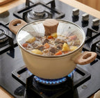 CAROTE Ceramic Nonstick Stock Pot with Lid  25cm