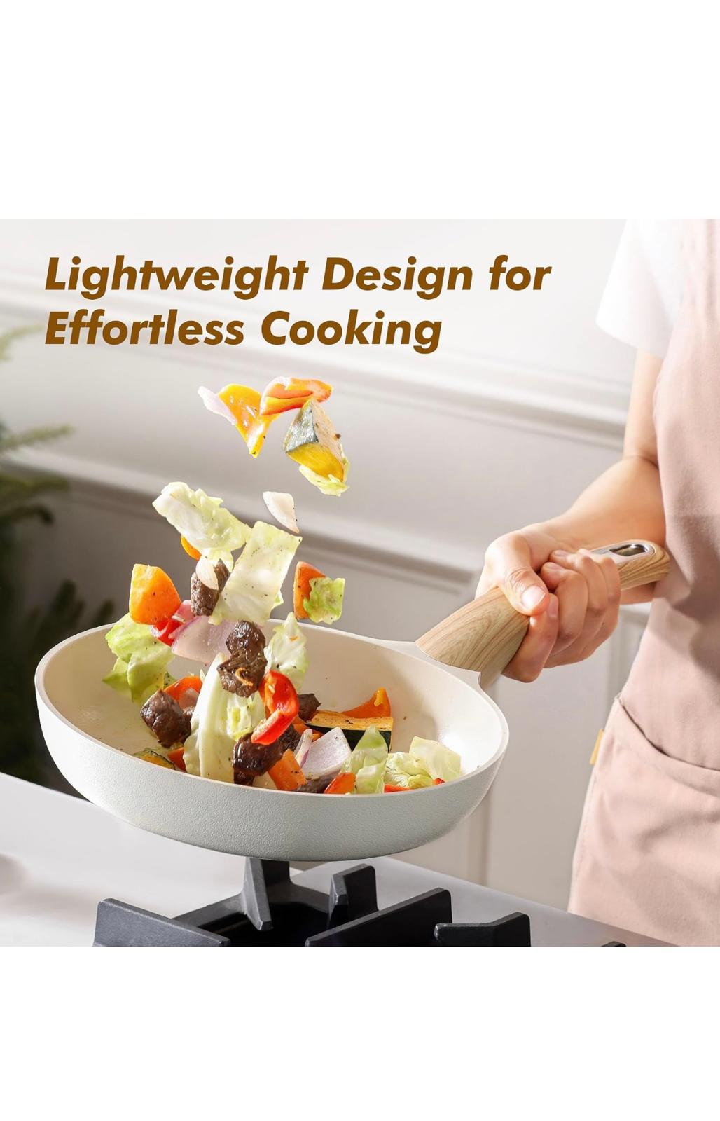 Carote Saute Pan with Lid Non Stick induction deep frying