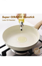 Carote Saute Pan with Lid Non Stick induction deep frying