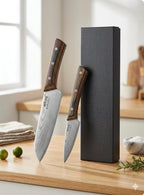 Kitchen Knife Set with Premium Gift Box, Professional High-Carbon Steel Chef Knives with Ergonomic Wooden Handles
