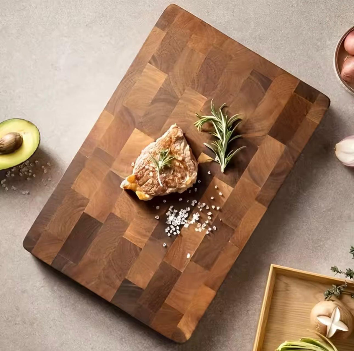 Thick  Wood  Cutting Board – Heavy Duty Chopping Board for Kitchen,