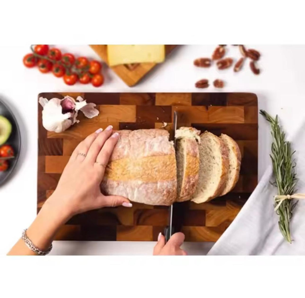 Thick  Wood  Cutting Board – Heavy Duty Chopping Board for Kitchen,