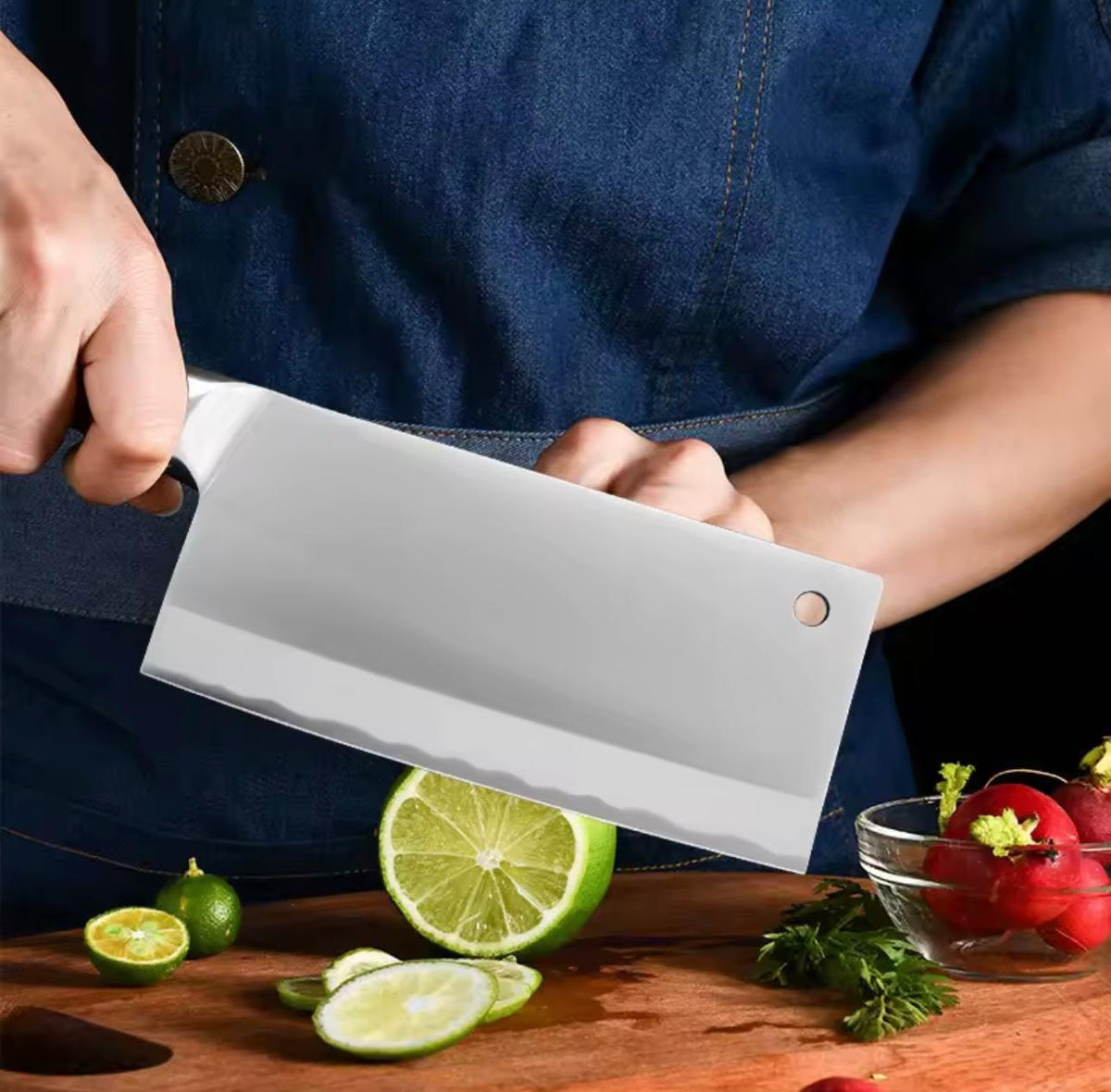 5-Pcs Knife Set, Stainless steal Ultra Sharp  Chopper, and Chef Knife Combo with Honing Rod
