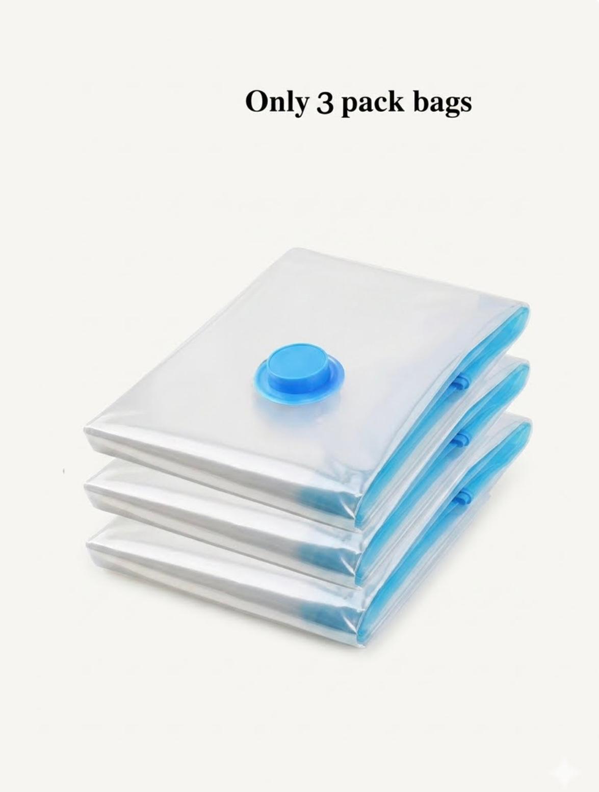 Vacuum Storage Bags Combo Set with Hand Pump, Space Saving Compression Bags for Clothes, Blankets, and Bedding